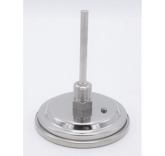 All-stainless steel bimetal thermometer with immersion shaft, threaded | -30/50 ℃ (1/2”) 100 mm