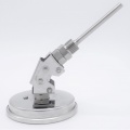 All-stainless steel bimetal thermometer with immersion shaft, threaded - angle connection