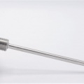 All-stainless steel bimetal thermometer with immersion shaft, threaded