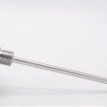 All-stainless steel bimetal thermometer with immersion shaft, threaded