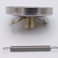 All-stainless steel bimetallic thermometer with immersion shaft