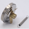 All-stainless steel bimetallic thermometer with immersion shaft