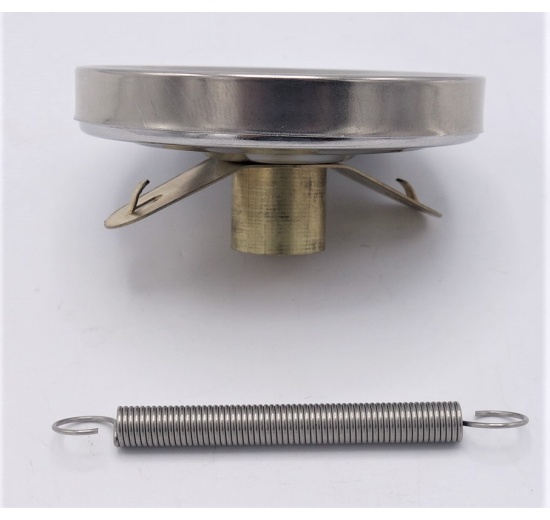 All-stainless steel bimetallic thermometer with immersion shaft