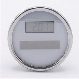 All-stainless steel thermometer, digital, solar