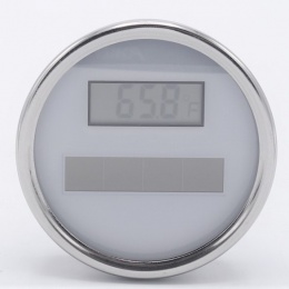 All-stainless steel thermometer, digital, solar