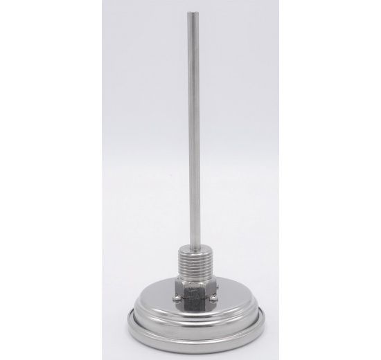 All-stainless steel thermometer, digital, solar