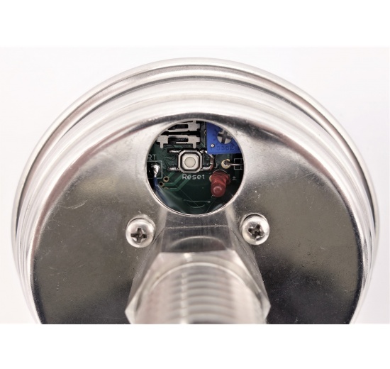 All-stainless steel thermometer, digital, solar