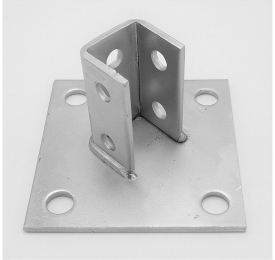 Anchor Foot Square Galvanized, Saddle Clamp