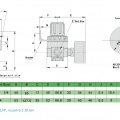 AR3000-02-G1/4  air pressure regulator - dimensions