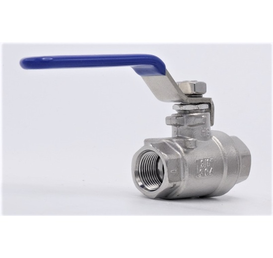 Stainless steel ball valve with full bore, two- piece | 3/8”