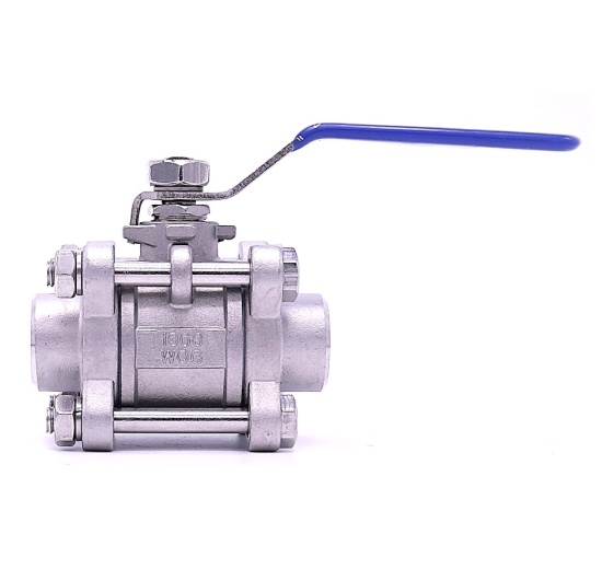 Stainless steel ball valve with full bore, three pieced, welded | DN20 (27x4mm)
