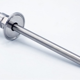 Stainless steel thermometer well | 200 mm (1/2") CLAMP collar 50.5