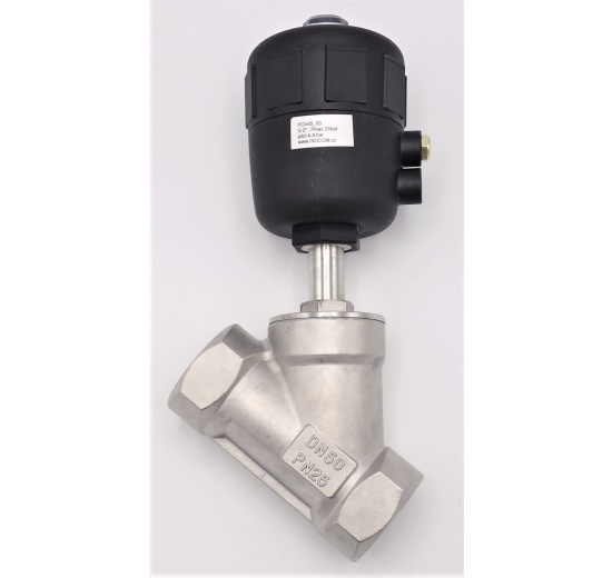 Pneumatically-operated Valves, Angle Seat - 45° G-thread 2"