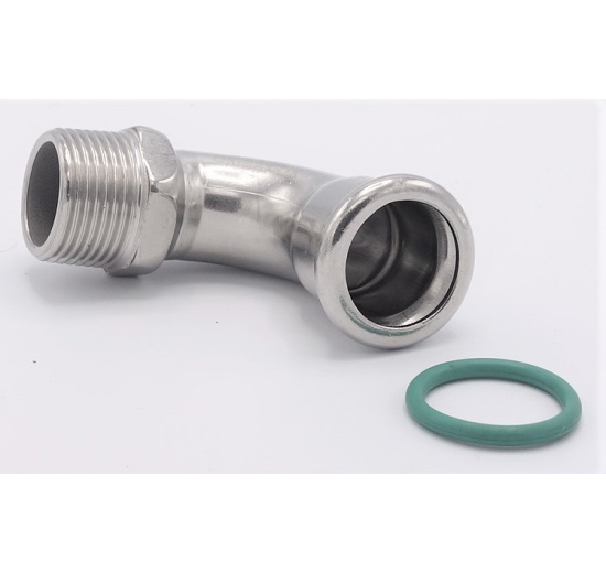 Elbow 90°, Press Fittings, F/external thread 22 mm_3/4"