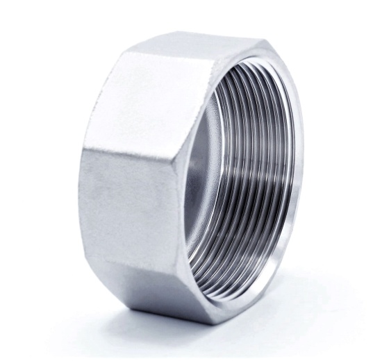 Stainless steel end cap, threaded, type 326