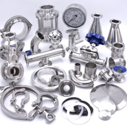 DIN tri clamp ferrule pipe connection foe apllications in the Food and Beverage Industry