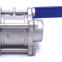 Ball valve with full bore, thread  1",1 1/4",1 1/2",2",2 1/2",3", stainless steel 1.4301 (AISI 304).