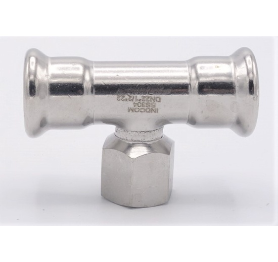 T-kus, lisovací F/F(závit vnitřní)/F 22_1/2"_22