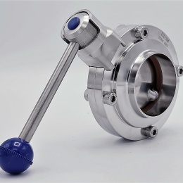 Stainless steel butterfly valve, welded type S-S DN65