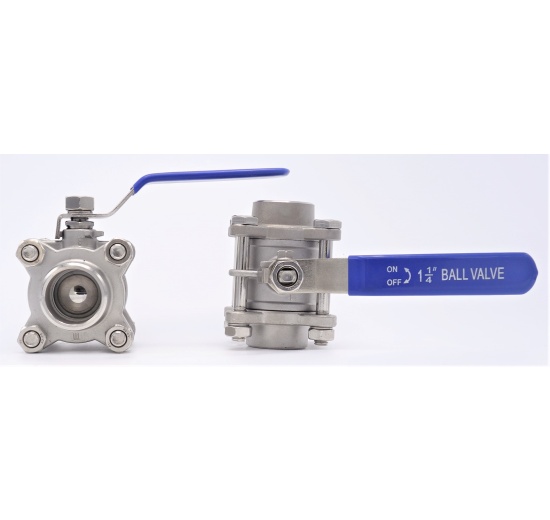 Stainless steel ball valve with full bore, three- pieced, welded | DN32 (41x4mm)
