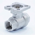 Stainless ball valve, 2- pieced with mounting plate for actuator | 1/2”