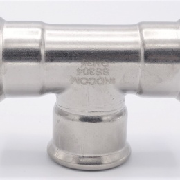 T Piece, Press Fittings, F/F/F 35 mm, stainless steel