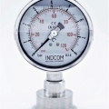 Stainless Steel Pressure Gauge, Dial 100 mm, With Separating Diaphragm- CLAMP DIN 32676 (64 mm)