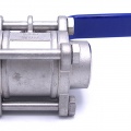 Ball valve with full bore, thread  1",1 1/4",1 1/2",2",2 1/2",3", stainless steel 1.4301 (AISI 304).