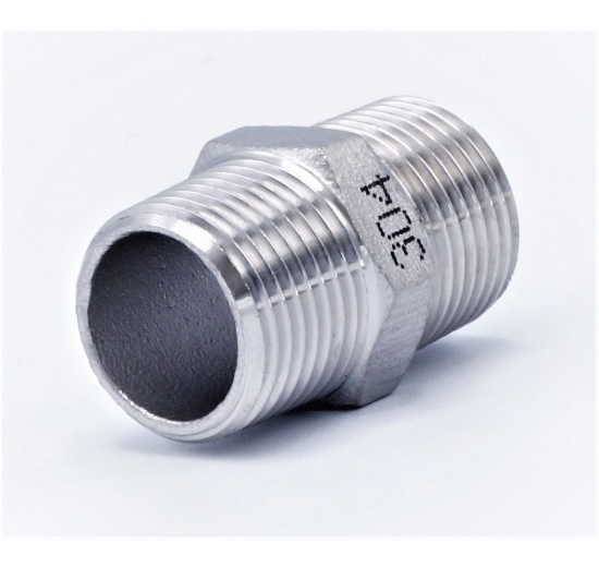 Barrel Nipple (Double Nipple) With Hexagon / DIN / ISO 2999, type 340