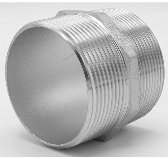 Barrel Nipple With Hexagon / type 340, 2", stainless steel