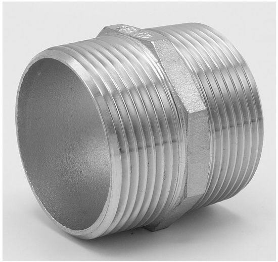 Barrel Nipple With Hexagon / type 340  6/4", stainless steel