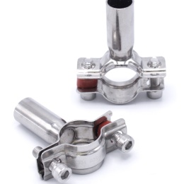 Pipe Clamp without Rubber, two screws, stainless steel DIN 1.4301 _ 25-28 mm