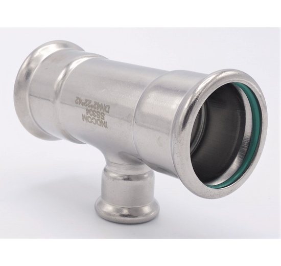 T Piece, Press Fittings, reduced F/F/F 42_22_42