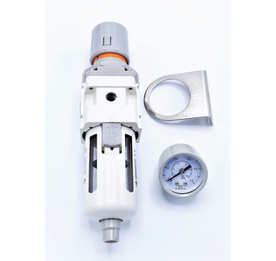 Filter with pressure reducing valve and a protective basket G 1/4"