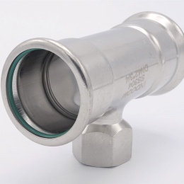stainless steel T Piece, Press Fittings F/F(internal thread) /F 42_3/4"_42