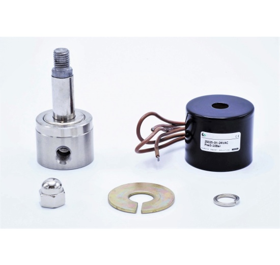 Stainless steel solenoid valve 2/2, G 1/8" AC24V, NC