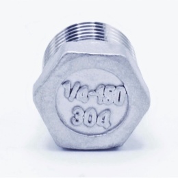 Stainless steel threaded end cap with hexagon type 330 1/4"