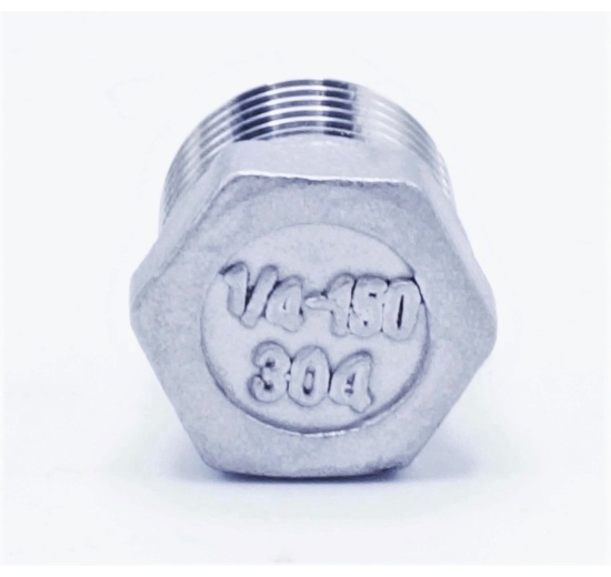Stainless steel threaded end cap with hexagon type 330 1/4"