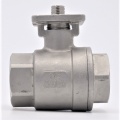 Stainless ball valve, 2- pieced with mounting plate for actuator | 1 1/4"