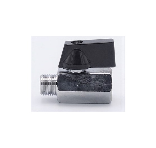 Brass ball valve MINI with reduced flow, one-piece, threaded 1/4”