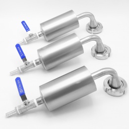 Bubbler airlock, stainless steel