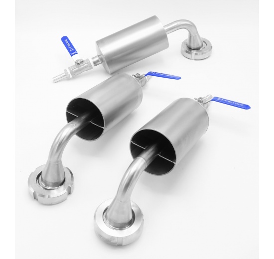 Bubbler airlock, stainless steel