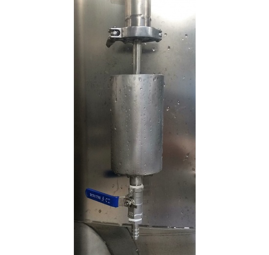 Bubbler airlock, stainless steel