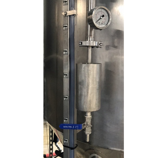 Bubbler airlock, stainless steel