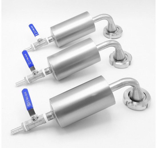 Bubbler airlock, stainless steel