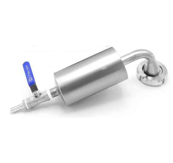 Bubbler airlock, stainless steel