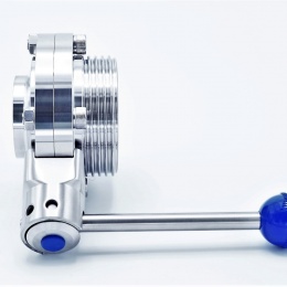 butterfly valve stainless steel threaded/welded DN50