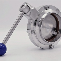 Butterfly Valve, Welded, type S-S DN100 stainless steel