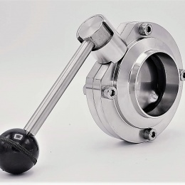 Butterfly Valve, welded, type S-S DN65_180 stainless steel