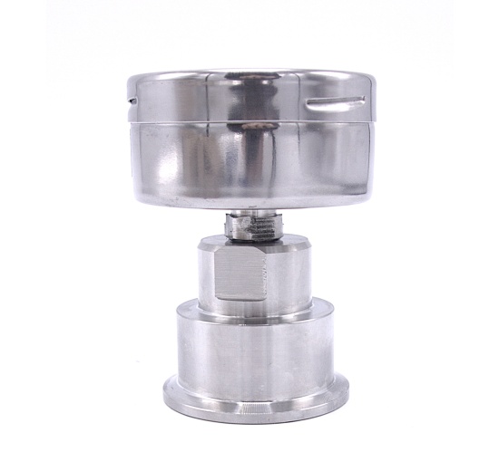 Stainless Steel Pressure Gauge 63 mm (back connection) with Separating Diaphragm-CLAMP| 0-10 bar, (clamp-50,5mm)